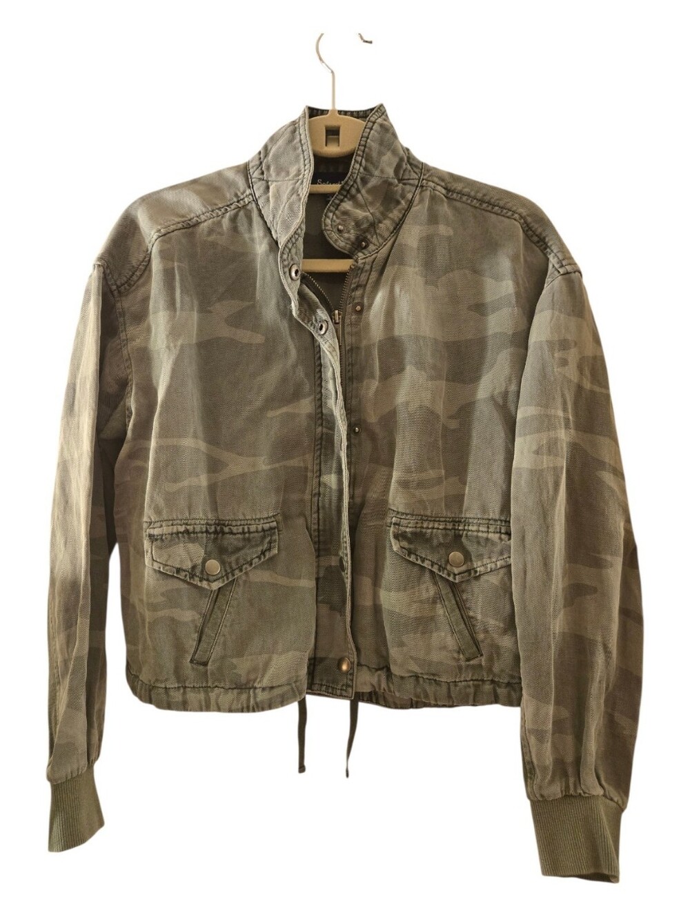 Splendid Women's Gray Camouflage Utility Jacket